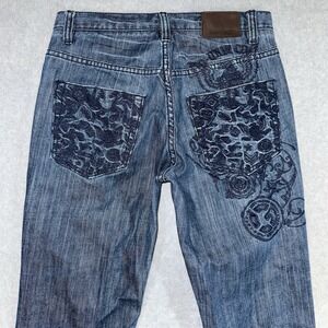 Vintage G Unit Jeans Mens 31x31 Dark Wash Embroidered Y2K Hip Hop Straight Leg
